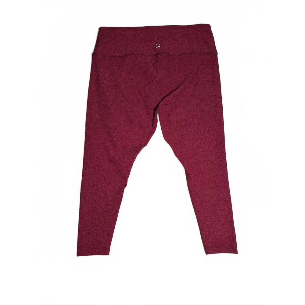 Beyond Yoga 3X Spacedye Plus Size Red Maroon High Rise Crop Leggings - Picture 3 of 12
